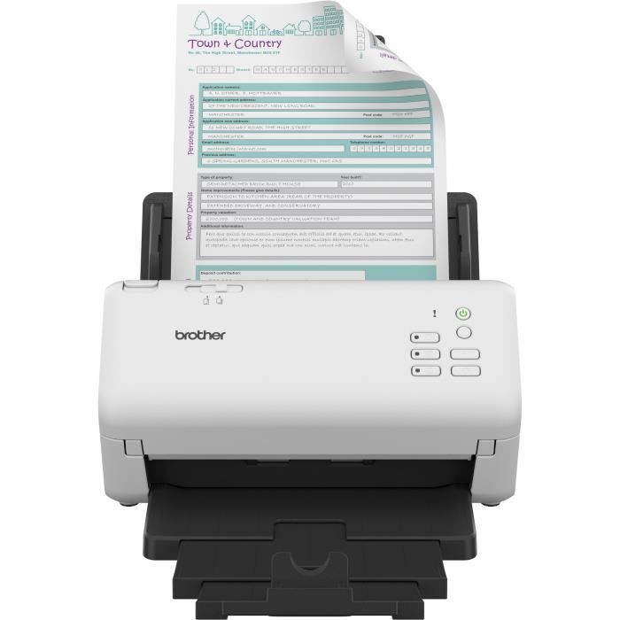 Scanner de documents bureautique recto-verso BROTHER ADS-4300 - 40 ppm/80 ipm - Ethernet