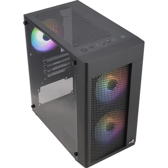 Boîtier PC - AEROCOOL - Hexform G v2 (Noir) - Mini tour - Format Micro-ATX - Sans alimentation