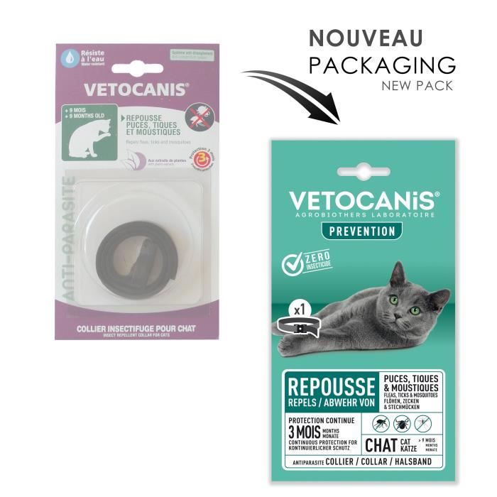 VETOCANIS COLLIER ANTIPARASITAIRE CHAT