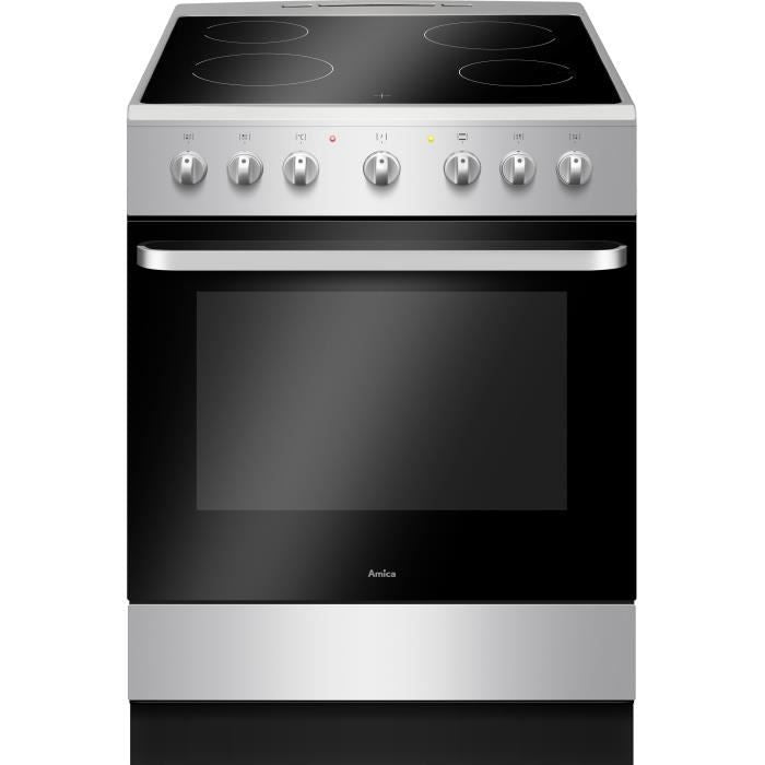 AMICA ACV6003S Cuisiniere Vitroceramique 60X60 Cm Silver