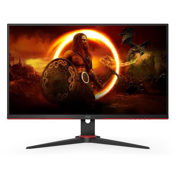 AOC Gaming 27G2SPAE - Écran 27'' FHD IPS, 165 Hz, 1 ms MPRT, FreeSync premium, G-Sync Compatible, Haut-Parleur, HDMI/DP/VGA