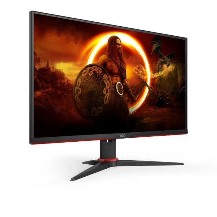 AOC Gaming 27G2SPAE - Écran 27'' FHD IPS, 165 Hz, 1 ms MPRT, FreeSync premium, G-Sync Compatible, Haut-Parleur, HDMI/DP/VGA