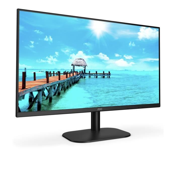 Écran PC - AOC - 27B2H - 27 FHD - Dalle IPS - 75Hz - 4ms - 1 HDMI 1 VGA - Noir