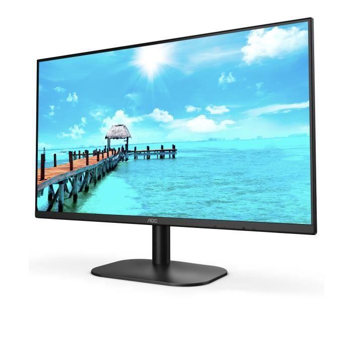 Écran PC - AOC - 27B2H - 27 FHD - Dalle IPS - 75Hz - 4ms - 1 HDMI 1 VGA - Noir