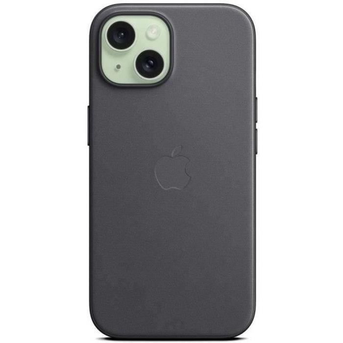 Coque et étui téléphone mobile Apple Coque en tissage fin avec MagSafe pour iPhone 15 - Noir