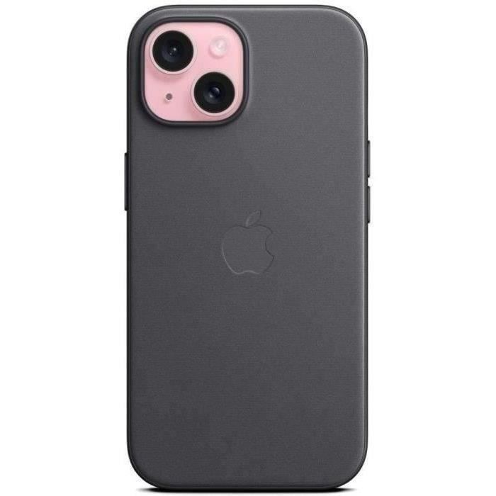 Coque et étui téléphone mobile Apple Coque en tissage fin avec MagSafe pour iPhone 15 - Noir