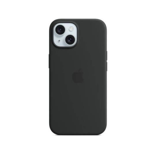 Coque et étui téléphone mobile Apple Coque en silicone avec MagSafe pour iPhone 15 Plus - Noir