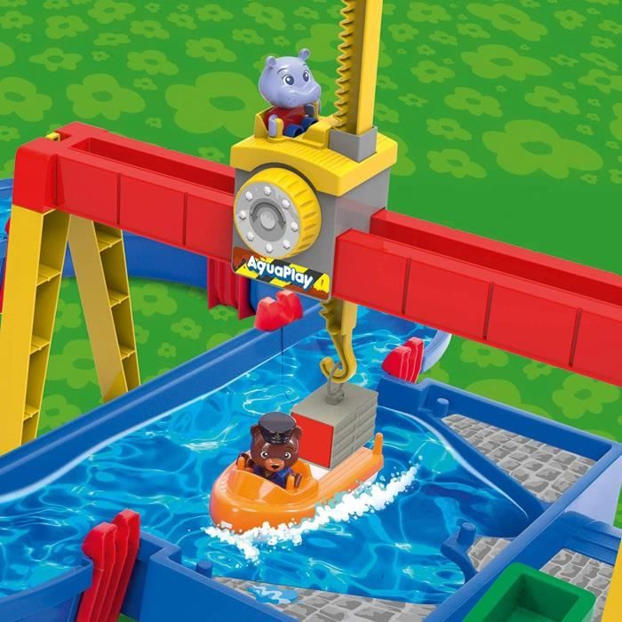 Circuit aquatique Smoby Aquaplay - Port a container avec 5 accessoires