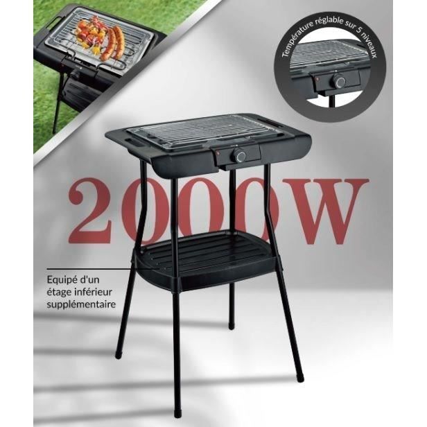 Barbecue Electrique sur pied - FAGOR - FGBB20 - 2000 W - Idéal pour griller vos viandes, poissons et légumes