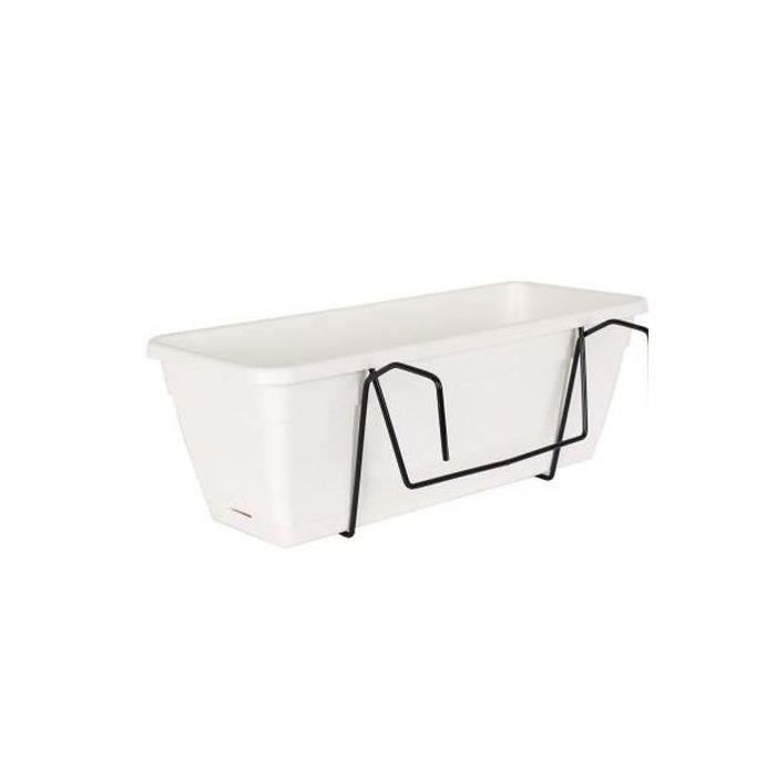 ARTEVASI Kit Jardiniere Venezia avec réserve d'eau - 10 L - 49 x 19,5 x 16,6 cm - Blanc