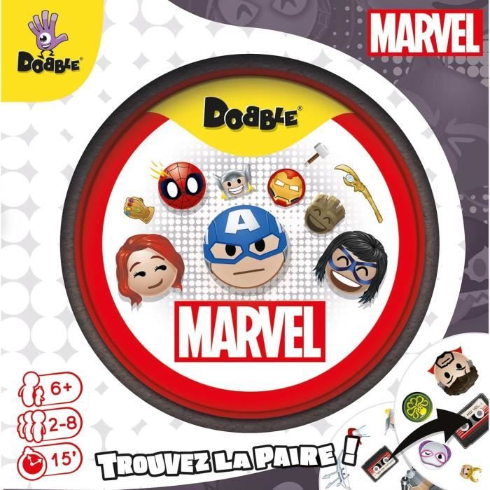 Jeu d'ambiance - ASMODEE - Dobble : Marvel Emoji (Eco Sleeve) - 6 ans - Extérieur - Mixte