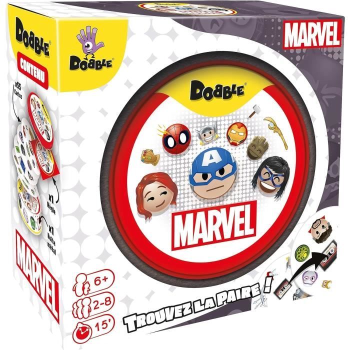 Jeu d'ambiance - ASMODEE - Dobble : Marvel Emoji (Eco Sleeve) - 6 ans - Extérieur - Mixte