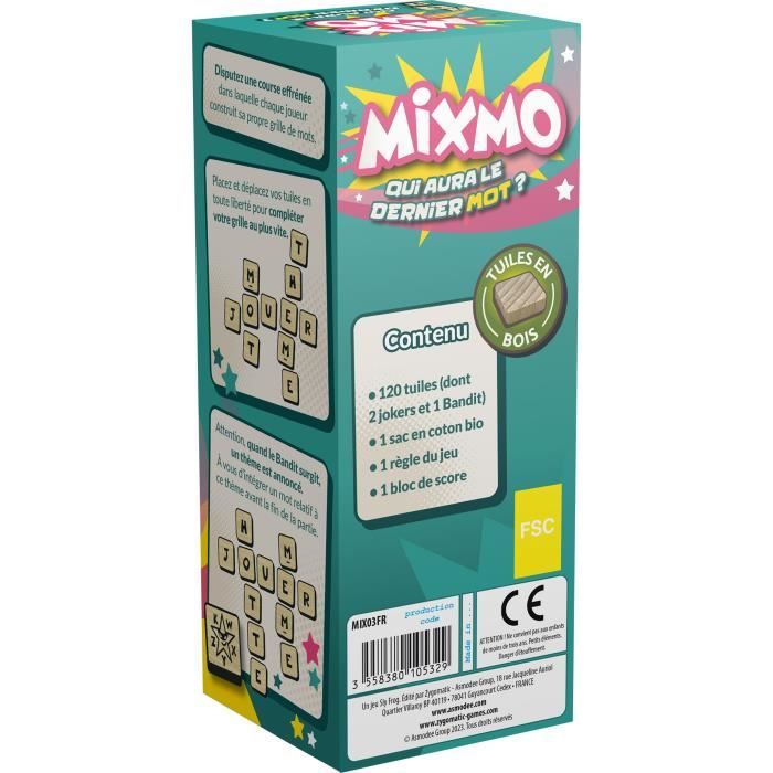 Jeu de société Mixmo - Asmodee - 2 a 6 joueurs - A partir de 8 ans - Construisez votre grille de mots