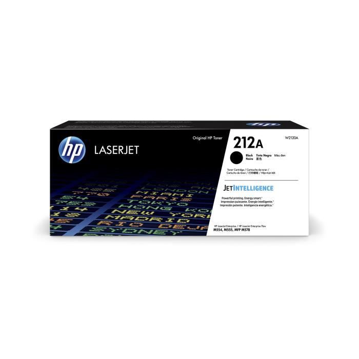 Cartouche de Toner HP 212A Noire Authentique (W2120A) pour HP Color LaserJet Enterprise M555 / M554 / M578