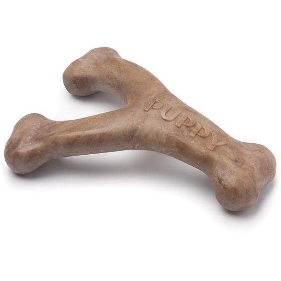 Os a mâcher pour chiots - BENEBONE - Puppy WISHBONE S - Nylon - Saveur bacon 100% véritable