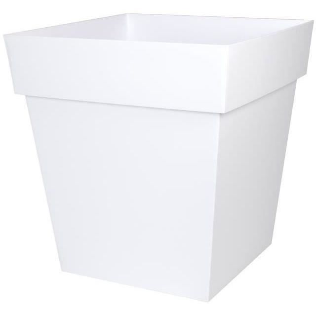 EDA Pot carré Toscane - 50 cm - 87 L - Blanc