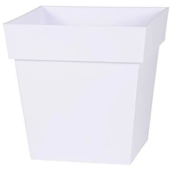 EDA Pot carré Toscane - 50 cm - 87 L - Blanc