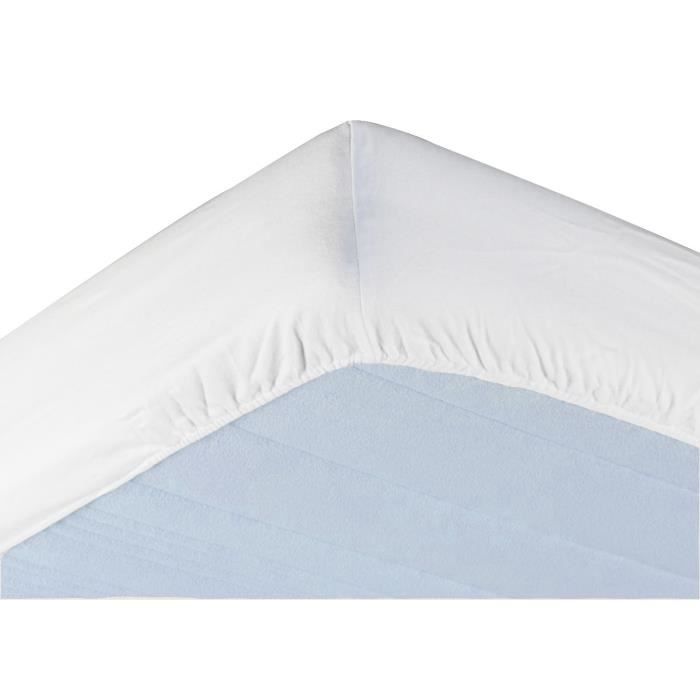 Alese forme housse imperméable Transalese éponge 100% coton - 120 x 190 cm - Blanc