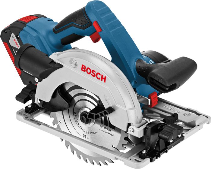 Scie circulaire Bosch Professional GKS 18V-57 G + 2 batteries 4,0Ah + chargeur GAL 18V-40 + L-BOXX  - 06016A2106