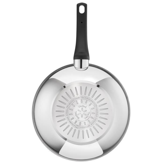 TEFAL Emotion Wok 28 cm, Induction, Revetement antiadhésif, Poignée robuste, Garantie 10 ans E3001904