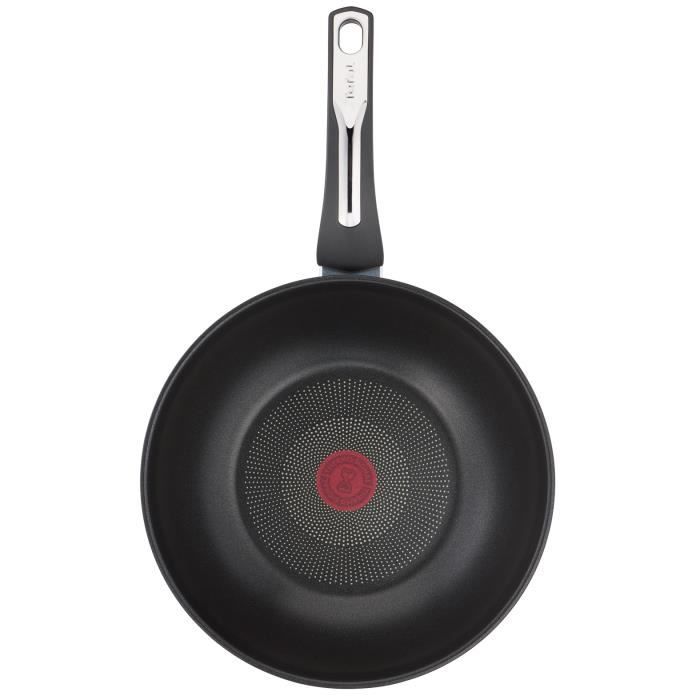 TEFAL Emotion Wok 28 cm, Induction, Revetement antiadhésif, Poignée robuste, Garantie 10 ans E3001904