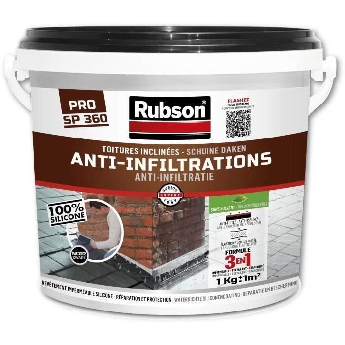 RUBSON Anti-infiltrations Toutes Toitures Noir 1kg