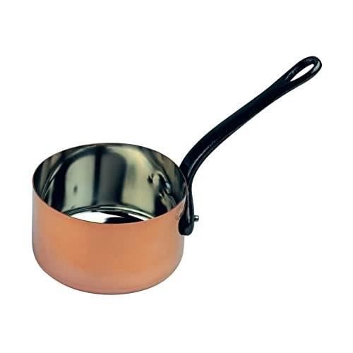 Casserole cuivre - BAUMALU - 12 cm - Cuivre massif - Intérieur étamé - Manche en fonte