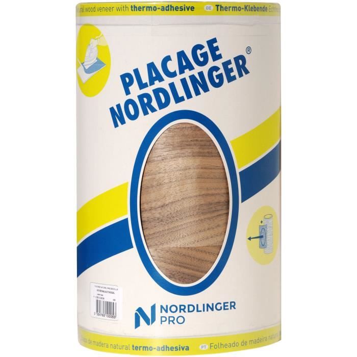 Placage - NORDLINGER PRO - 0.25 m x 2.50 m - Non-encollé - Noyer