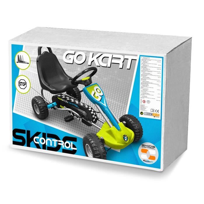 Go Kart a pédales - STAMP - SKIDS CONTROL - Siege réglable - Frein a main - Cadre acier