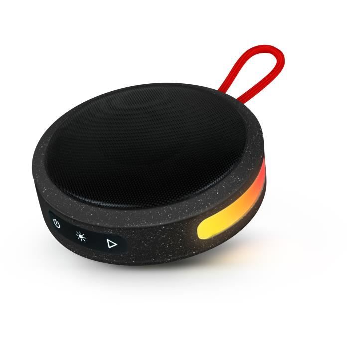 Enceinte Bluetooth ronde BIGBEN PARTY - 15W - Noir et rouge