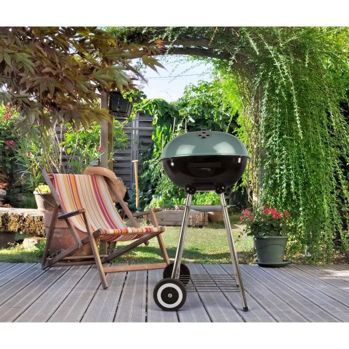 Barbecue a charbon - LIVOO DOC172VE - Acier émaillé - Surface cuisson 41 cm