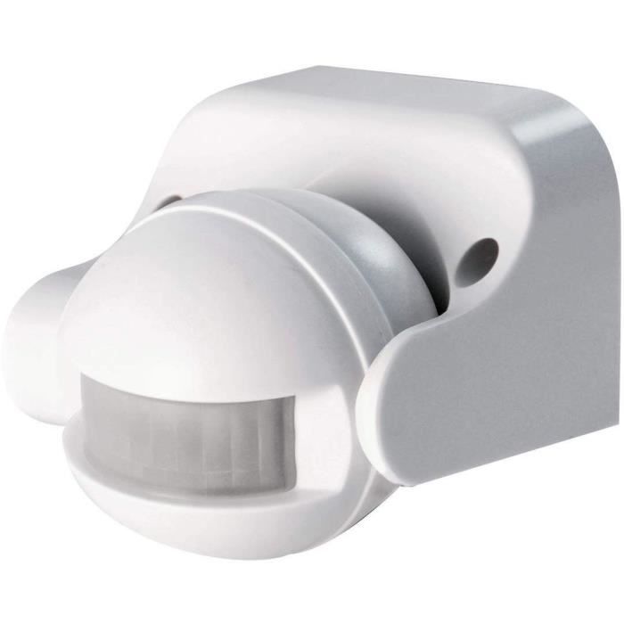 Détecteur de mouvement extérieur - SCS SENTINEL - LightSensor blanc - Portée 12m - Angle 180°