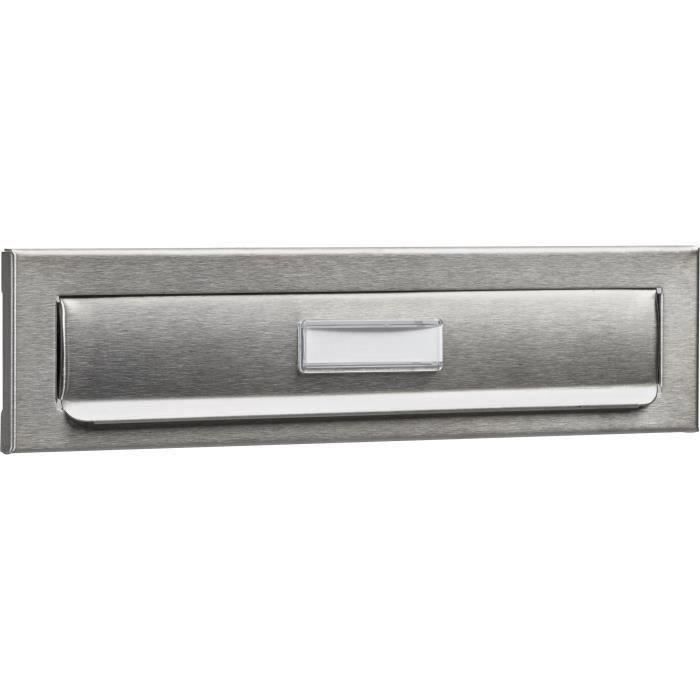 Entrée courrier pour porte BURG WACHTER - Encastrable - Inox