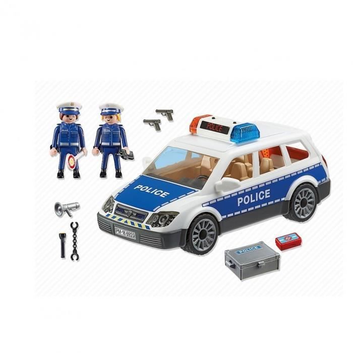 PLAYMOBIL 6920 Voiture de Policiers avec Gyrophare et Sirene, City Action, les policiers, Des 5 ans