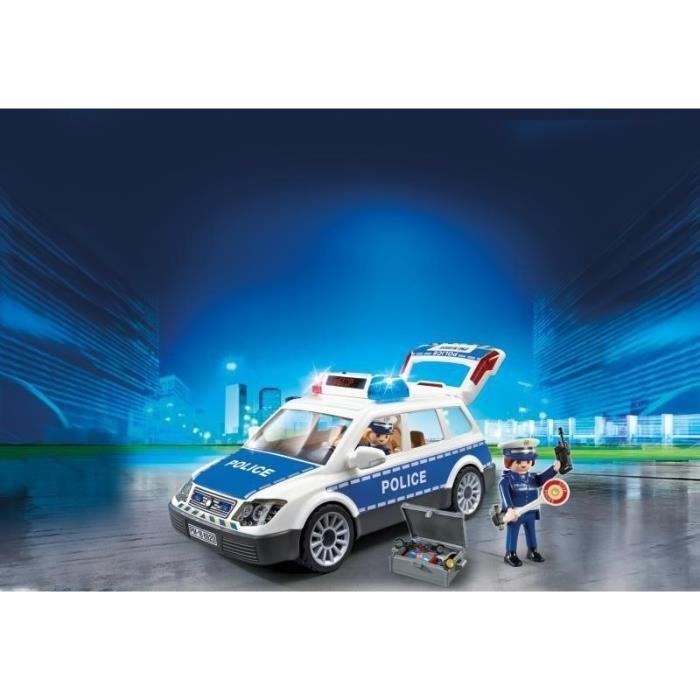 PLAYMOBIL 6920 Voiture de Policiers avec Gyrophare et Sirene, City Action, les policiers, Des 5 ans