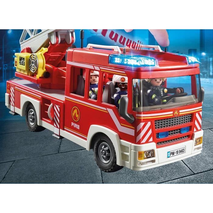 Camion de pompiers PLAYMOBIL - City Action - Avec échelle pivotante - Pour enfants de 4 ans et plus