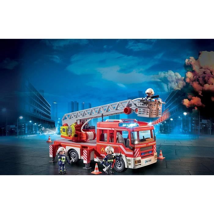 Camion de pompiers PLAYMOBIL - City Action - Avec échelle pivotante - Pour enfants de 4 ans et plus