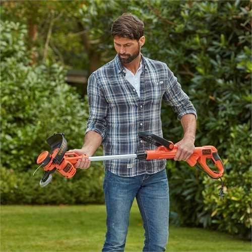 BLACK+DECKER Outil 3-en-1 Filaire 550W Coupe-Bordures BESTA530CM-QS Dresse-Bordures et Tondeuse 30 cm