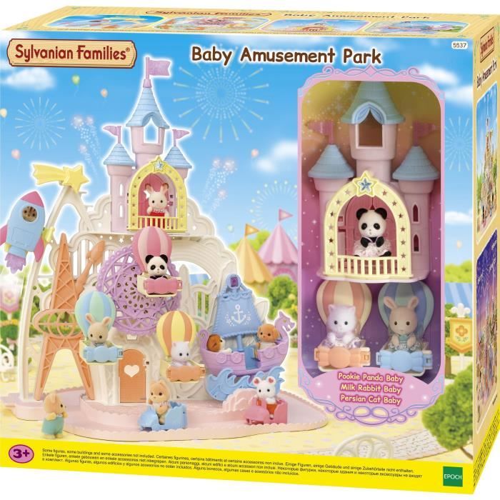 Parc d'attraction féérique - SYLVANIAN FAMILIES - 5645 - 4 univers magiques - 30 bébés