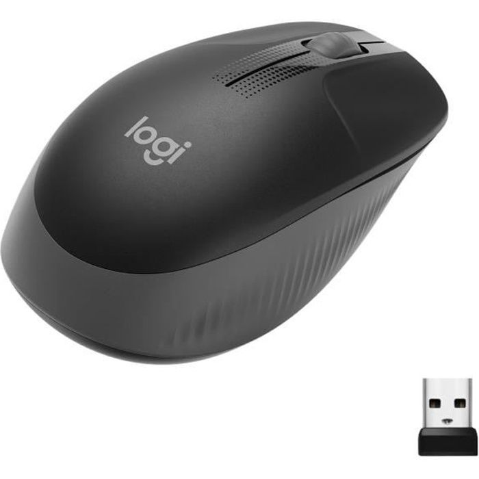 Souris sans fil ergonomique - Logitech - M190 - Noir