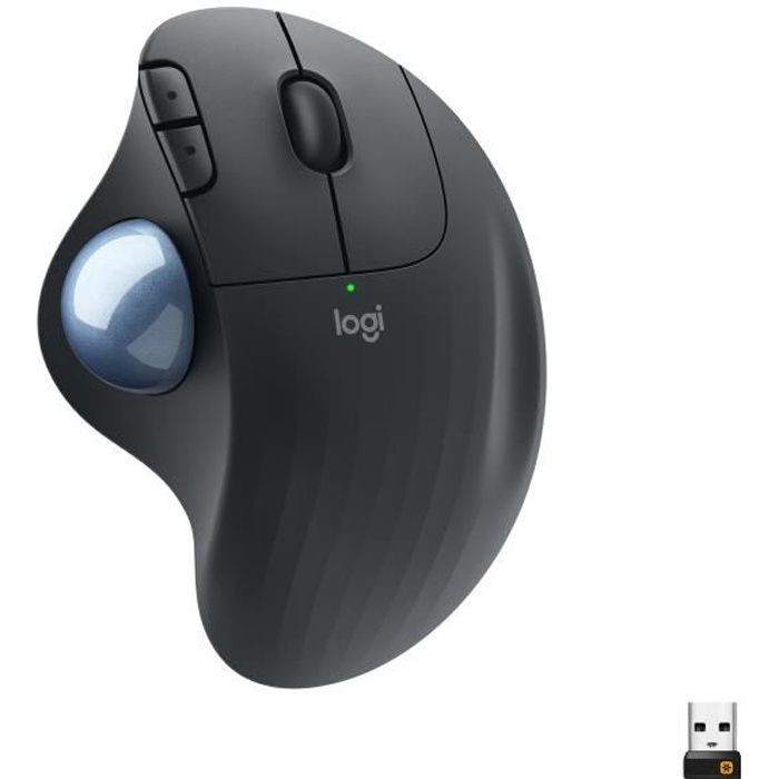 Souris Logitech sans fil ergonomique ERGO M575 - GRAPHITE