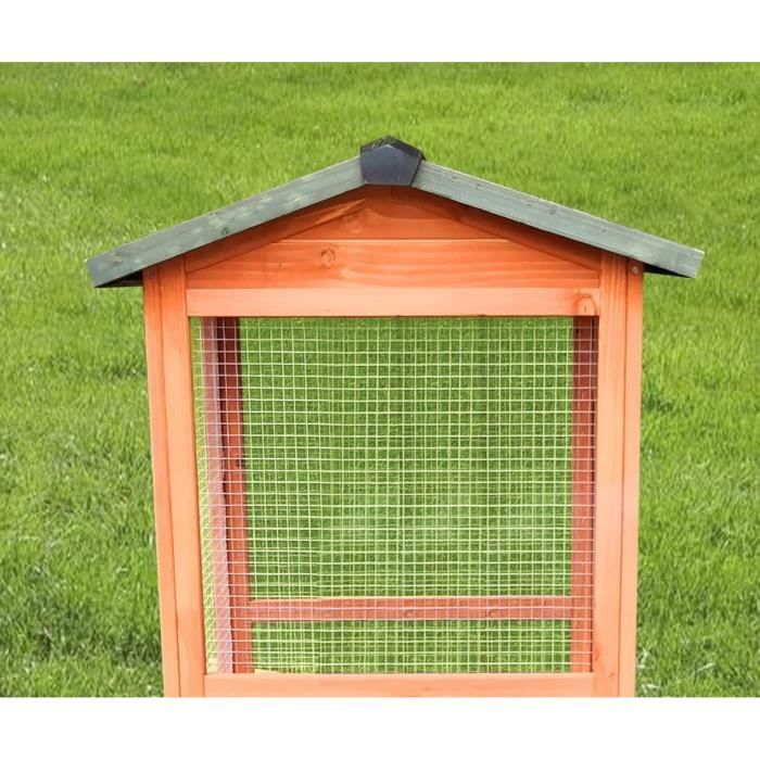 Voliere -Cage a oiseaux TITI - 65x65x165cm - Bois