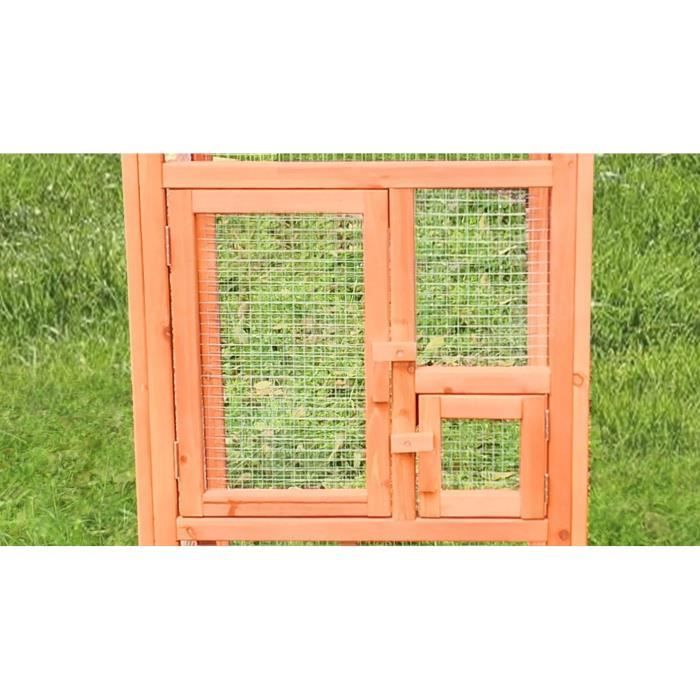 Voliere -Cage a oiseaux TITI - 65x65x165cm - Bois