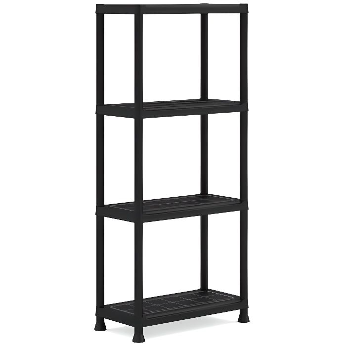 Etagere modulable KETER - Noir - 60 x 30 x 135 cm - 4 tablettes résistantes a l'humidité