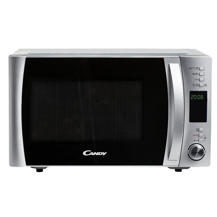 Micro-ondes Gril Candy Essenza - CMXG30DS - 900W - 30L - Argent - Fonction Décongélation - 5 Niveaux de Puissance - 10 Menus Auto