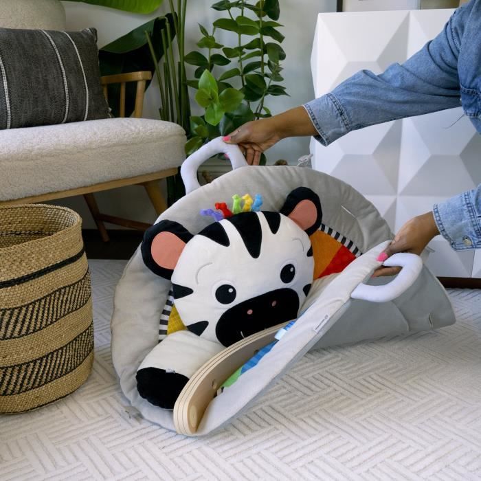 BABY EINSTEIN Tapis d'éveil Ocean Explorers - Zen le Zebre, arche de jeu en bois et jouets multisensoriels