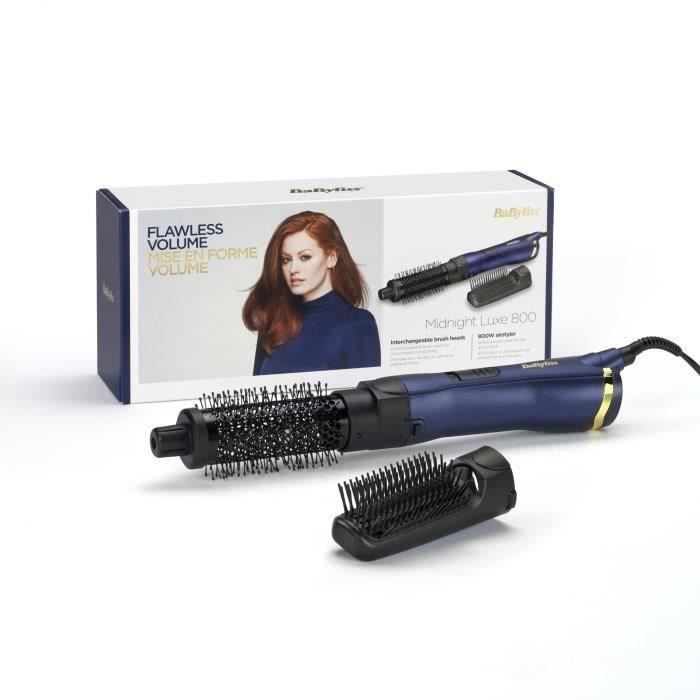 BaByliss - AS84PE - Brosse soufflante Midnight Luxe pour une mise en forme et un lissage naturel