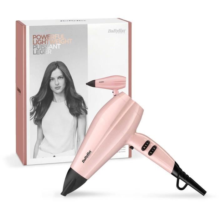 Seche-cheveux Rose Blush 2200 Design BaByliss 5337PRE  2200W  Moteur DC - Rose