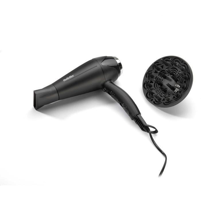 Seche-cheveux - BaByliss - D572DE Turbo Smooth 2200 avec Technologie Ionique et Céramique