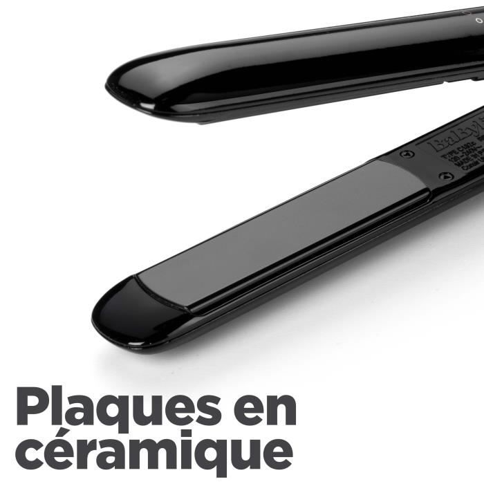 Lisseur - BaByliss  - ST255E Sleek Finish 230 - Températures digitales - Plaques tourmaline céramique